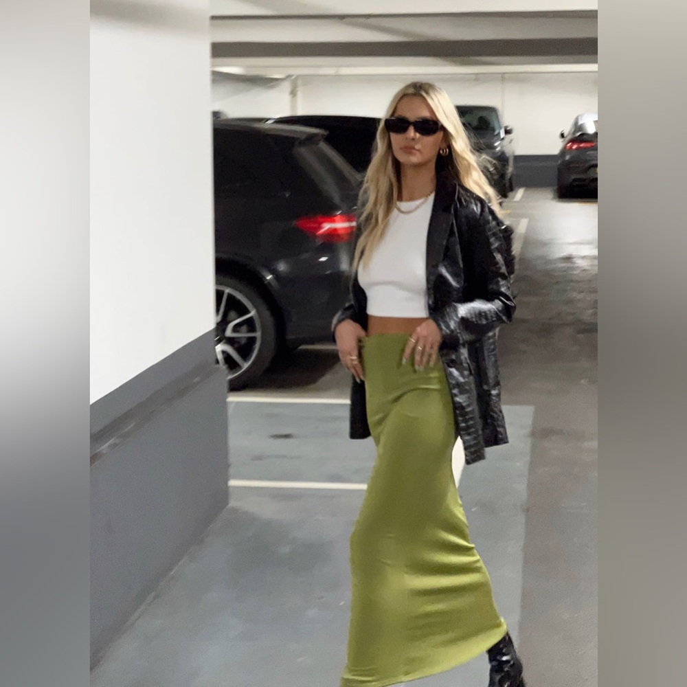 Princess Polly Lime Maxi Skirt